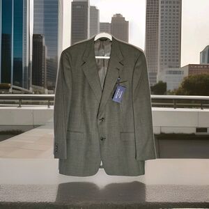NEW Vintage Austin Reed Sport Coat Blazer Jacket Men's 44L Merino Wool Green USA